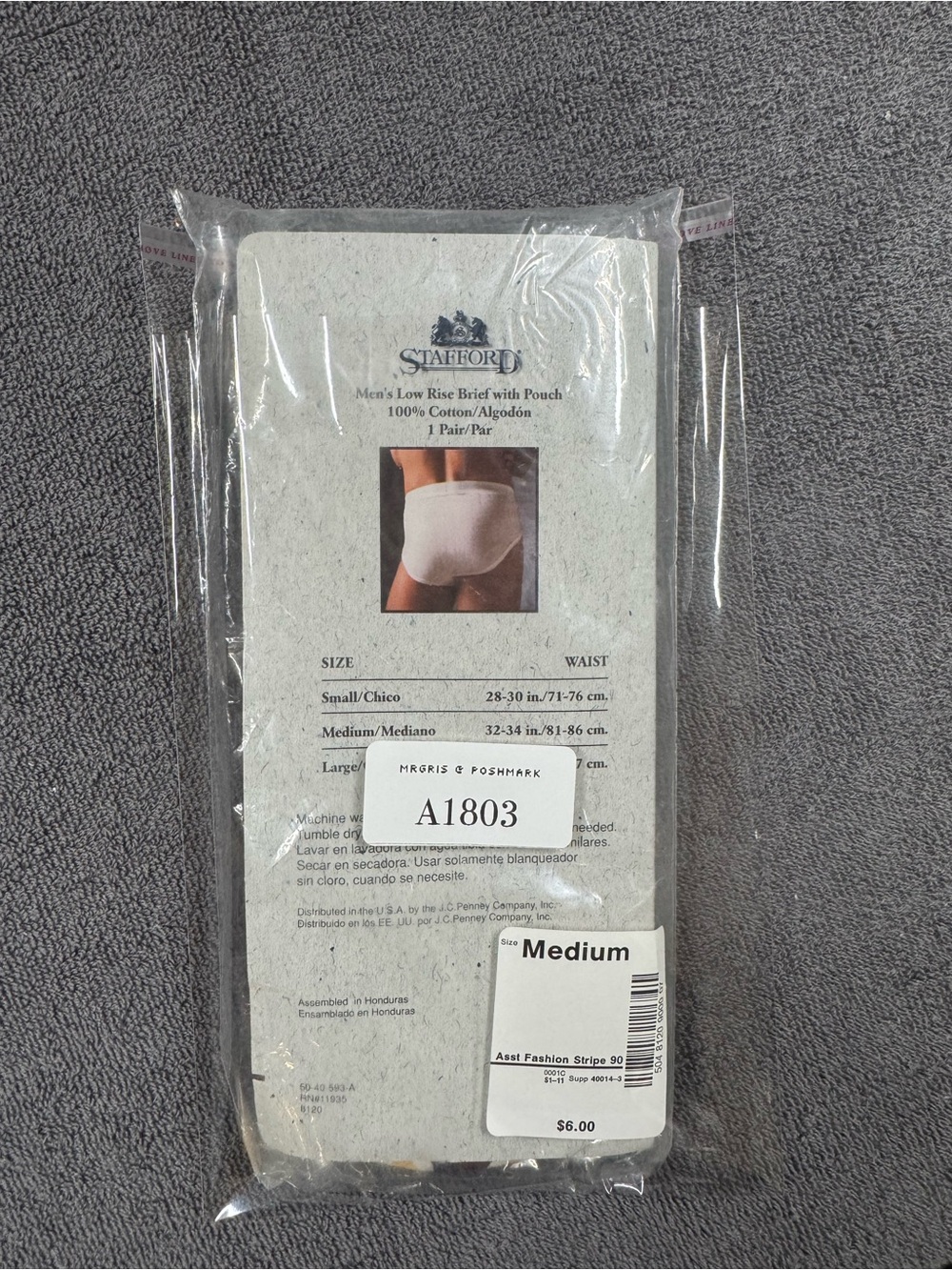 Rare vintage men's Stafford low rise pouch brief - Picture 4 of 8